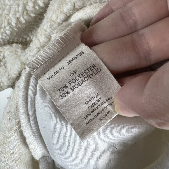 Columbia Womens Sherpa Jacket Fleece Sz XL Ivory Long Sleeve High Neck Polyester - Picture 8 of 12